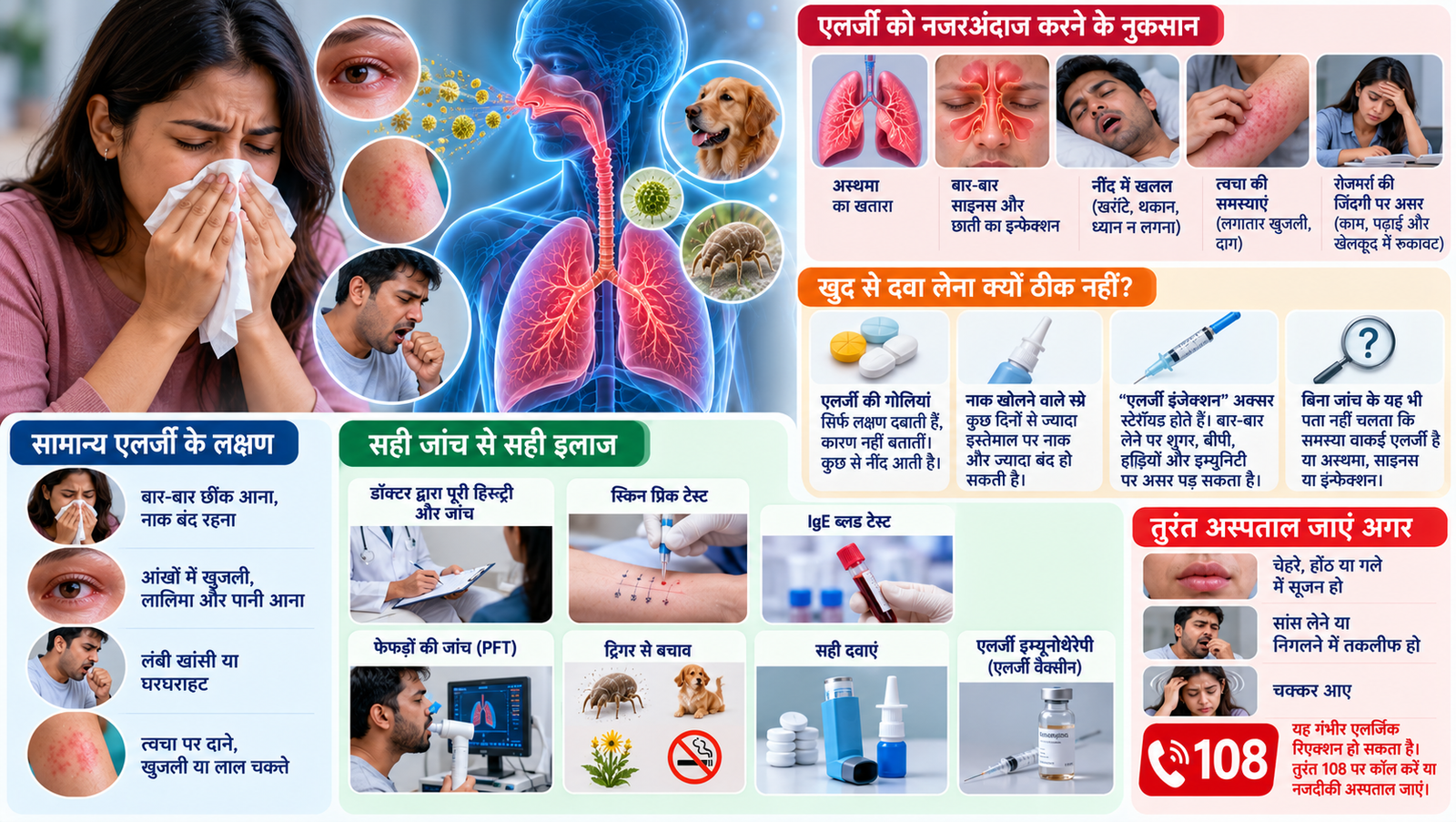 एलर्जी को हल्के में न लें सही जांच और सही इलाज क्यों जरूरी है